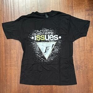 Issues Black Band Tee with Graphic Design, Size XL, NWOT